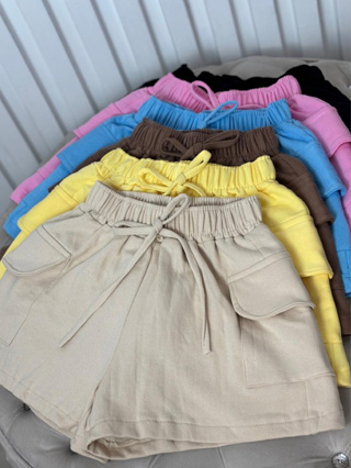 Short Cargo Feminino Moletom  Shortinho Soltinho Confortável Algodão Cores Lisa