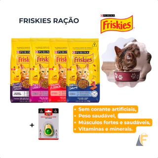 Friskies Gatos Ração Sabor Megamix Frango Carnes 3kg + Brinde Abacate Catnip em Oferta na Shopee