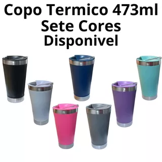 Copo Térmico Celeste Bebidas Fria Quente Sucos Cerveja Chá Café