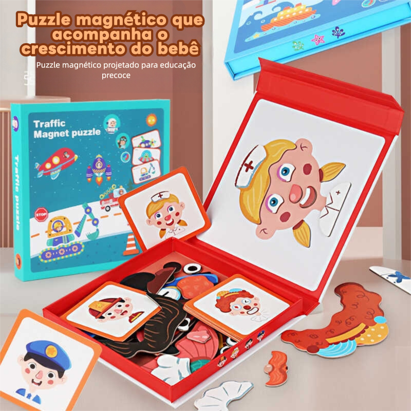 Quebra-cabeça Magnético Vestir-se Meninos e Meninas