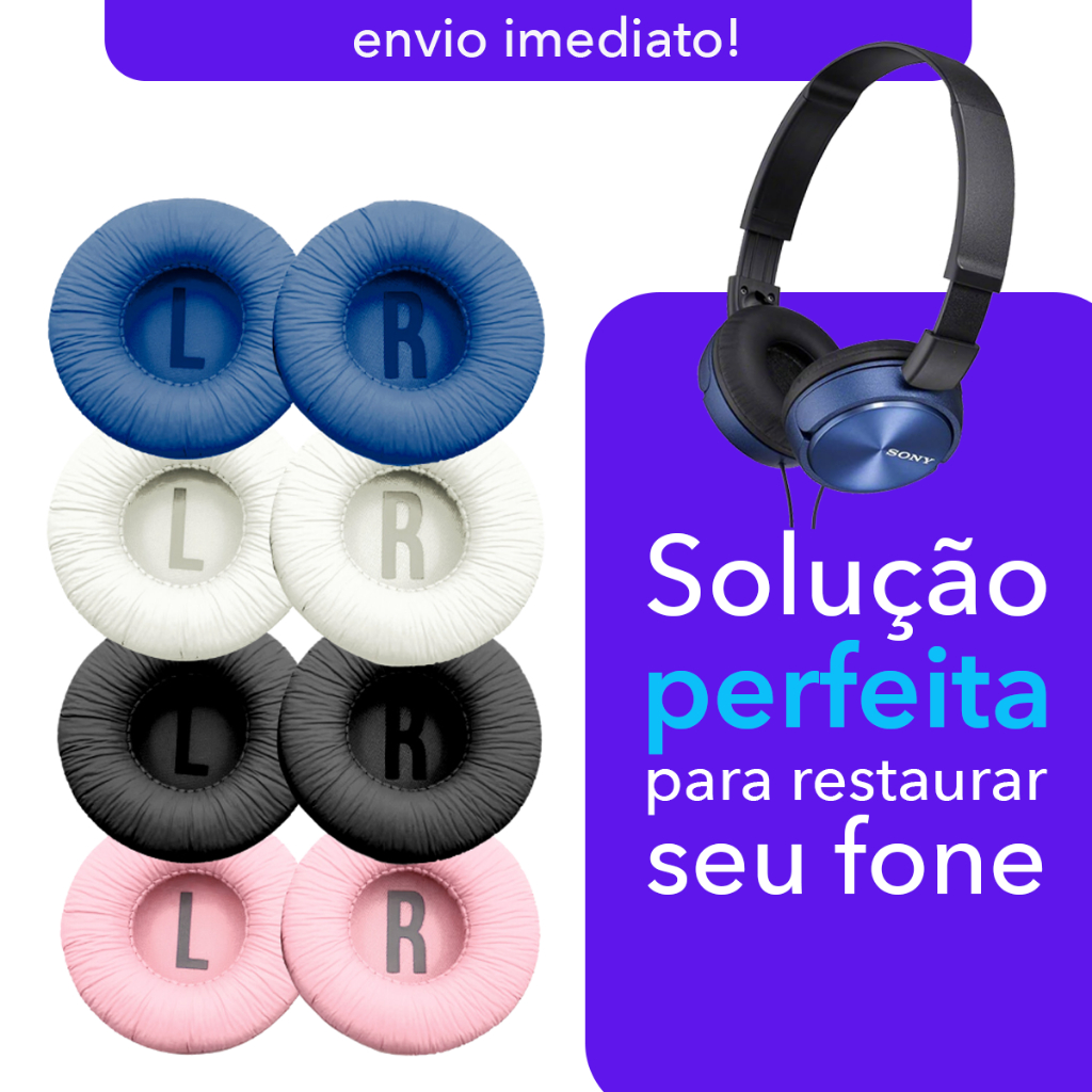 Kit de Almofadas Espumas NOVAS Para Fone Sony Zx Mdr-zx310 310ap