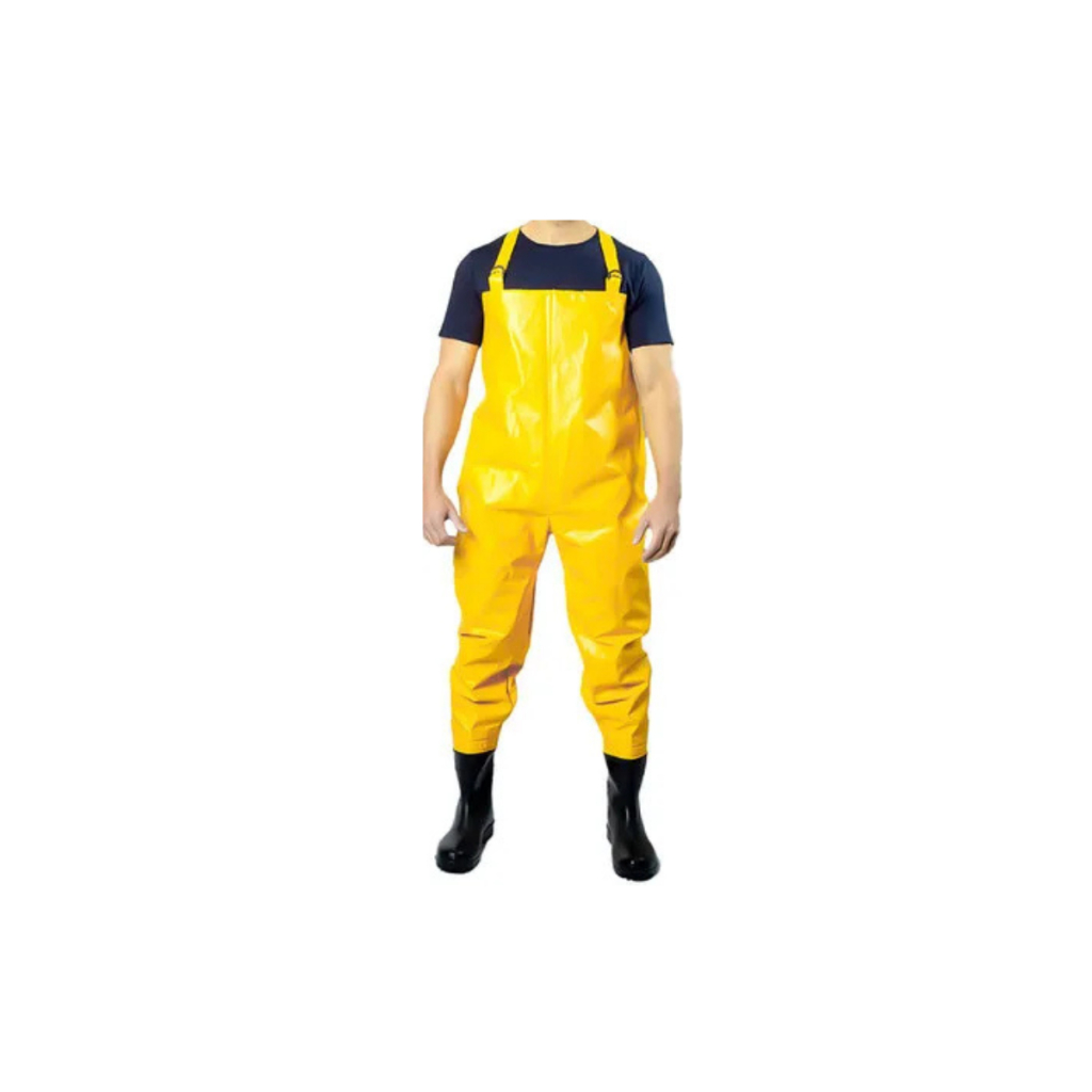 Jardineira PVC Com Bota Acoplada EPI Proteção Impermeável Epi Brascamp Proteção Total Segurança Fácil de Higienizar