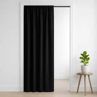 Cortina Para Porta Oxford 0,95x2,05 Preta – Separadora de Ambiente Sala Quarto Cozinha Corredor