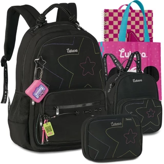 Kit Mochila Luluca Escolar Lancheira e Estojo Lançamento 2026 Brinde Resistente Reforçada Escolar