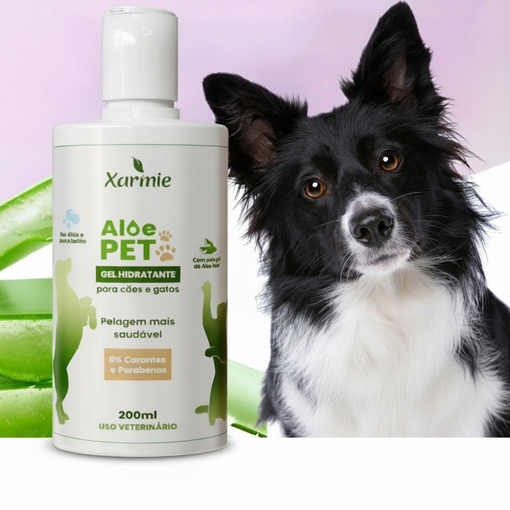 Tratamento Dermatite Cachorro Calmante Gel de Babosa Aloe Pet, seu pet ...