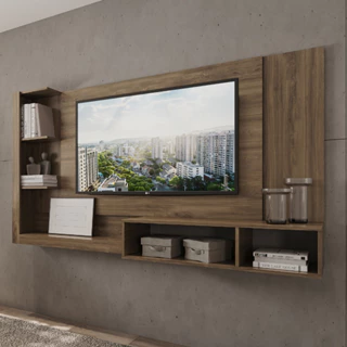 Painel Ganges p/ TV até 60 Polegadas com Nicho e Prateleira em Oferta na Shopee