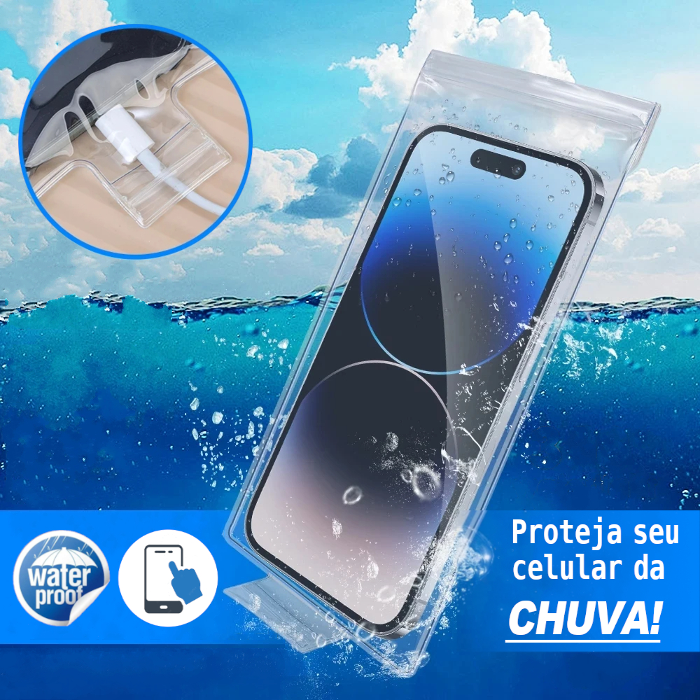 Capinha chuva para celular impermeável - Proteção chuva celular ...