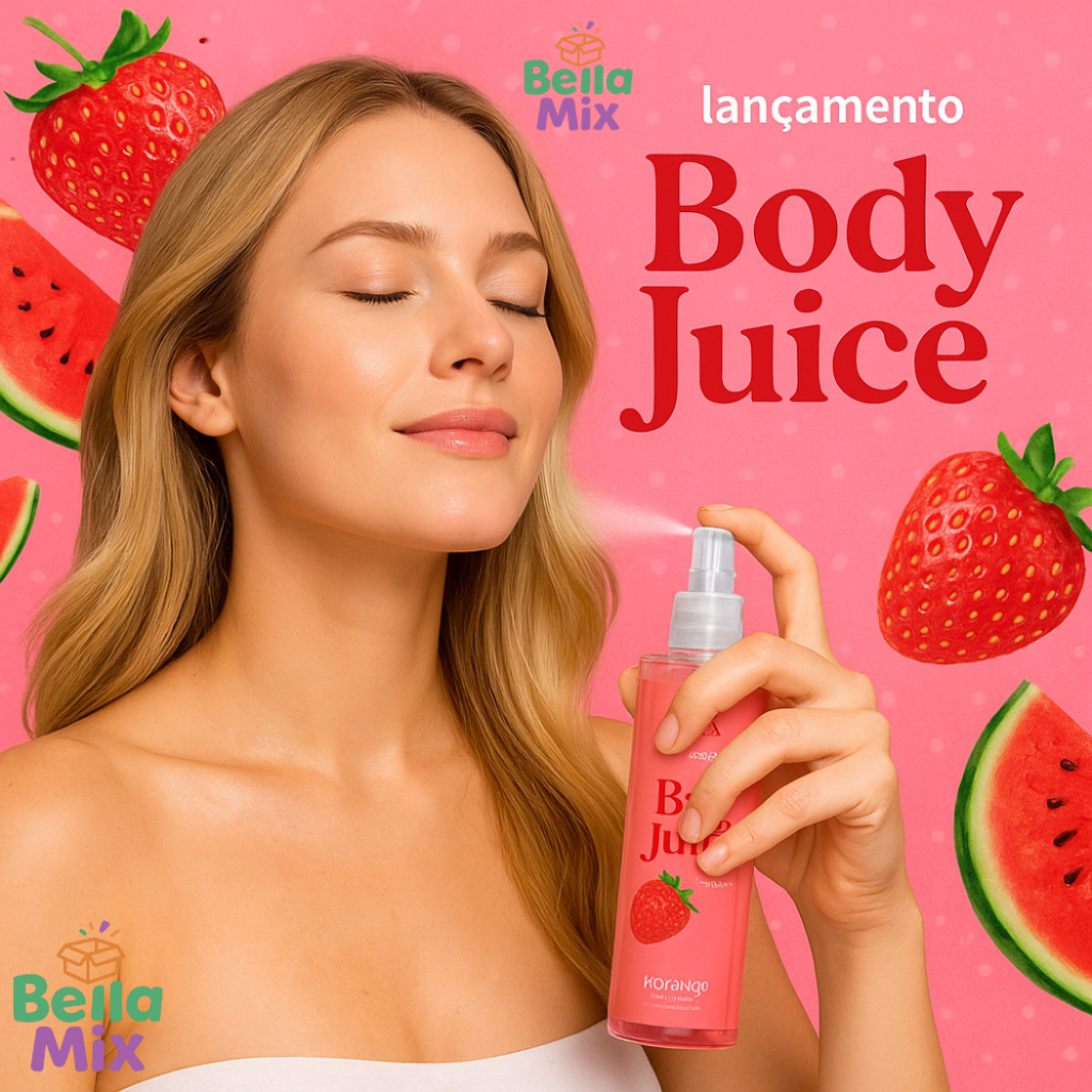 Kit Body Splash 200ML Fragrância Morango e Melancia Body Juice ...