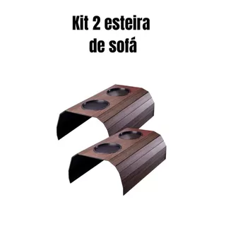 Kit 2 Esteiras Suporte Porta Copos Braço Sofá Apoio