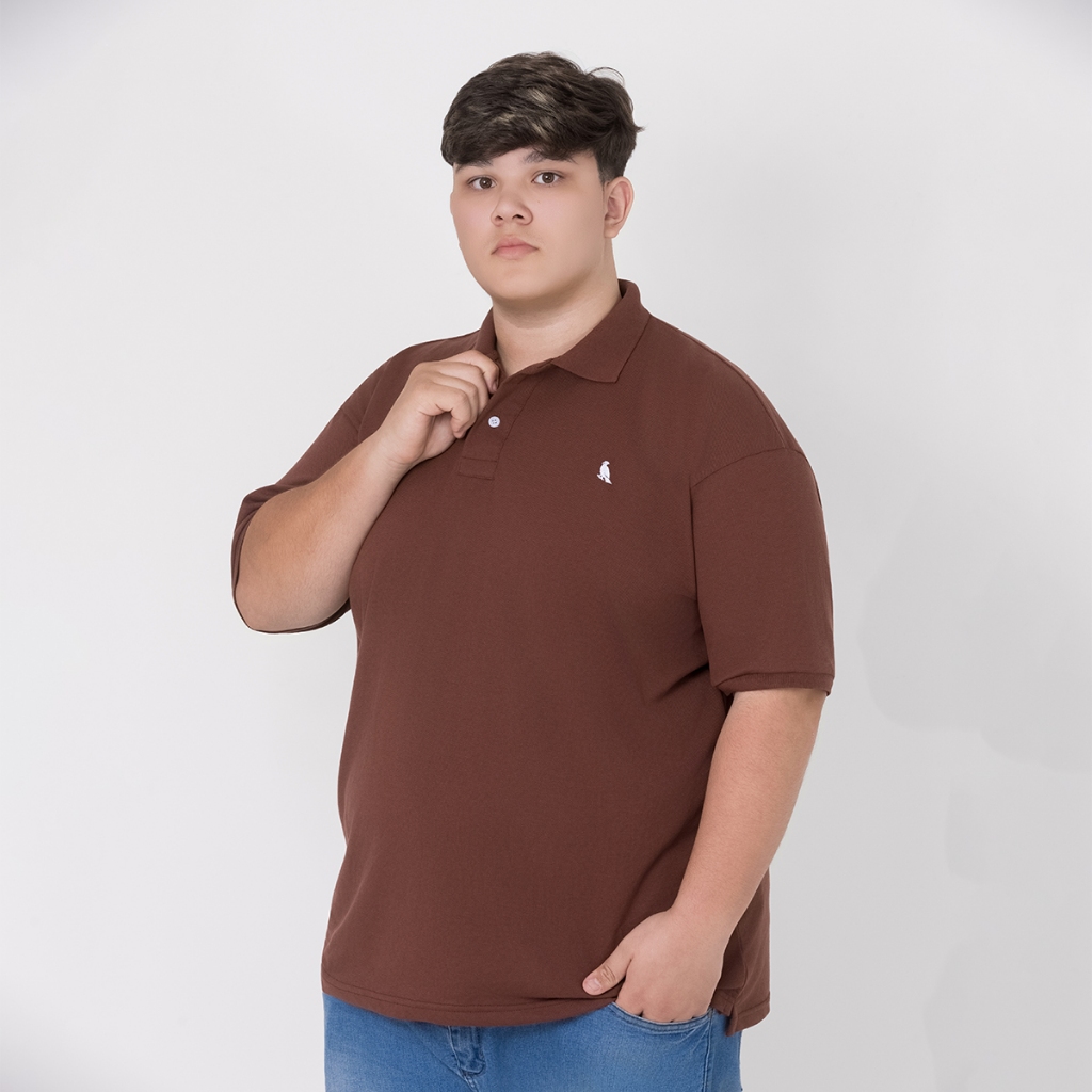 Camisa Gola Polo masculino plus size G1 G2 G3 Extra Grande Piquet
