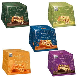 Panetones Recheado 500g Pistache Gotas Chocolate Doce De Leite Avelã Trufado