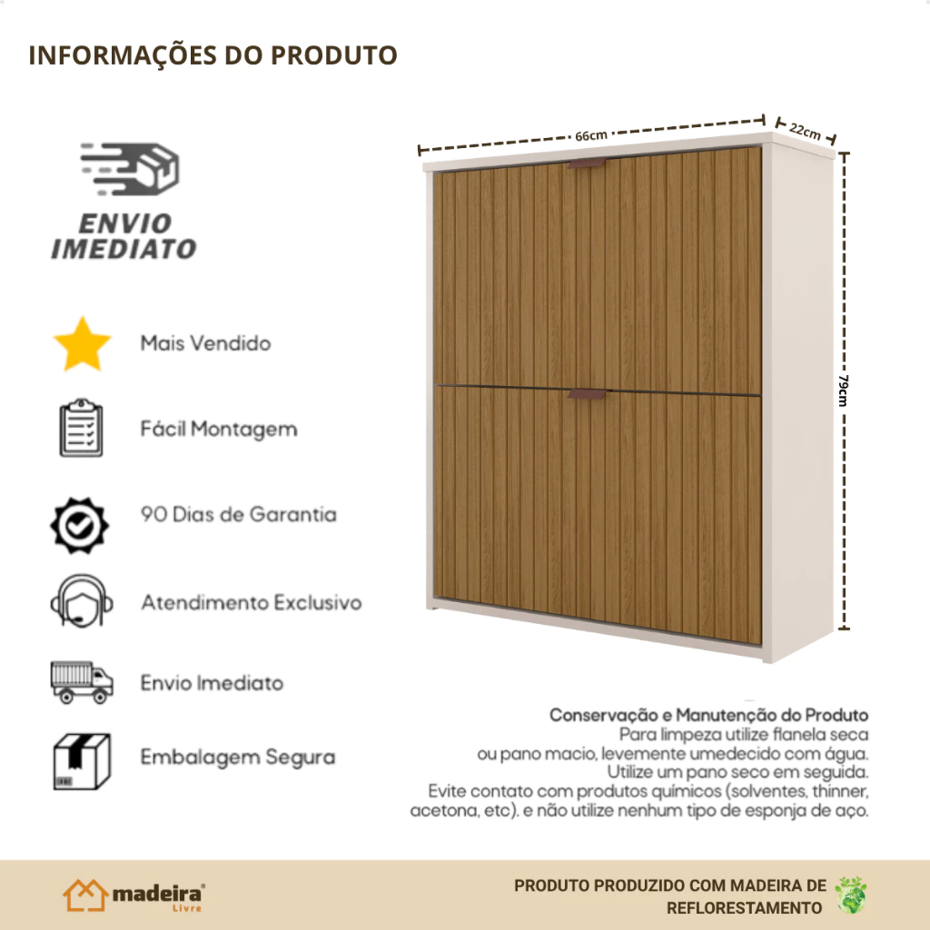 Sapateira com Portas Basculantes Vertical Armário para Quarto Sapato Sala Tênis Hall Entrada - Imagem 4