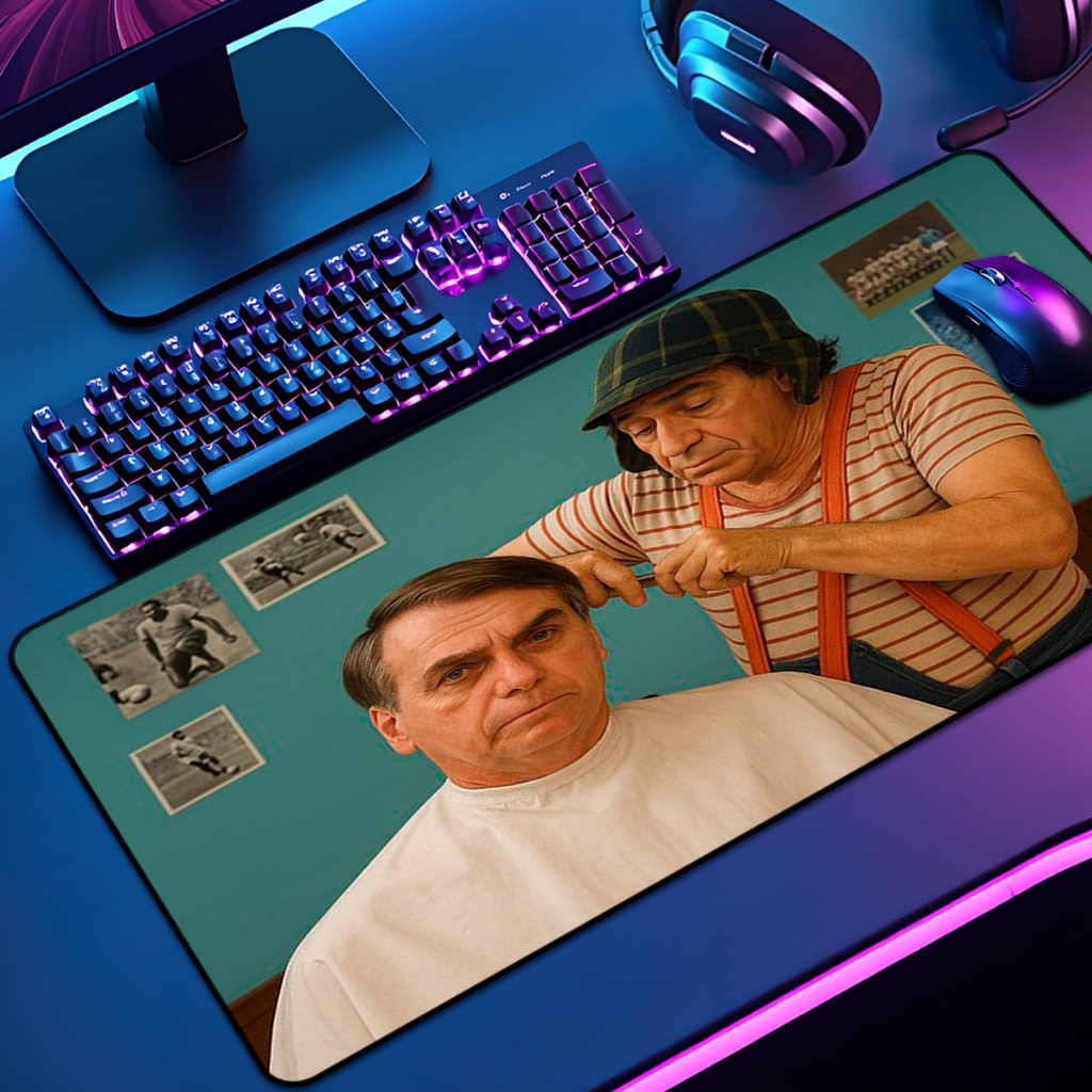 Mouse Pad Grande Artes Zueira 65x30 70x35 80x35 90x40 90x50 120x60 Antiderrapante Borda Costurada