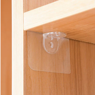 Kit 12 Suporte Prateleira Adesivo Reforçado Transparente Mão Francesa Cantoneira em Oferta na Shopee