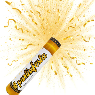 Kit 6 Lança Confete Papel Metalizado Aniversário Festa Formatura Balada Ano Novo Reveillon 2026 | Chuva de Prata Dourado