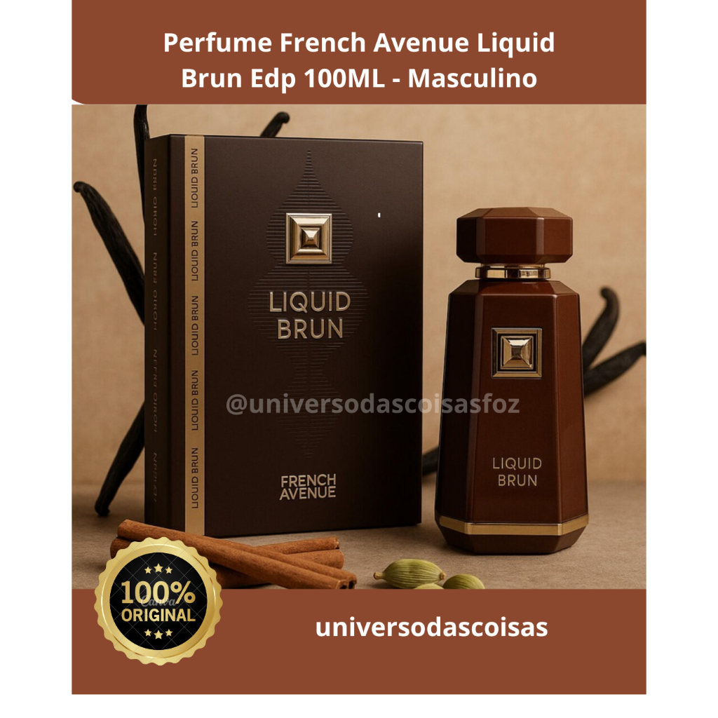 Perfume French Avenue Liquid Brun 100ml – Masculino | Original