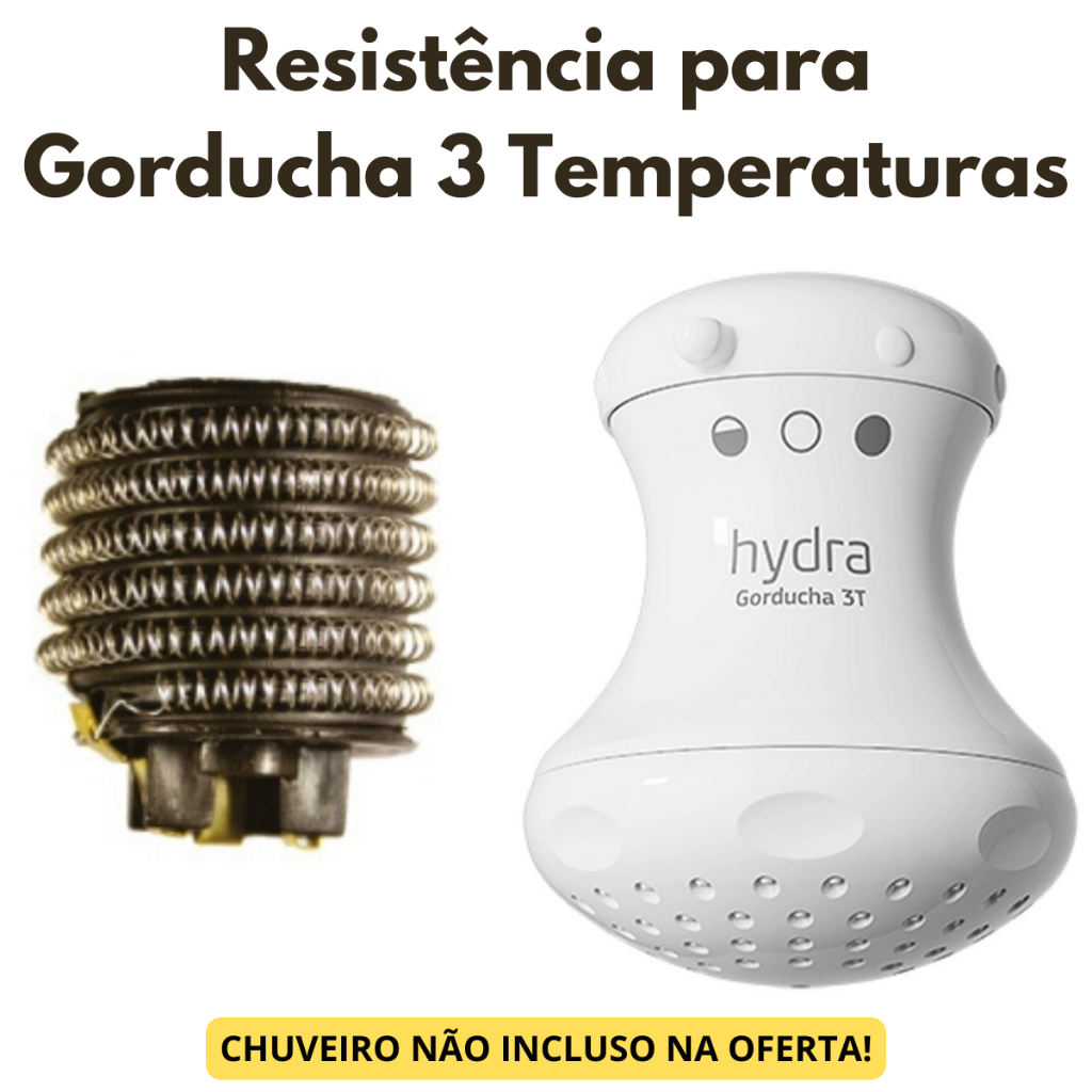 Resistência Chuveiro Gorducha 3T Hydra Corona 220v 5400w | Shopee