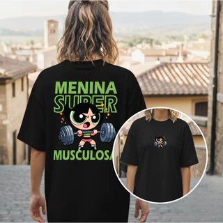 Camiseta Oversized Treino Feminina 100% Algodão Fio 30.1 Camisa Academia Menina super musculosa Gym