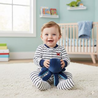 Macacão Carter's Atoalhado Caranguejo Listrado em Oferta na Shopee