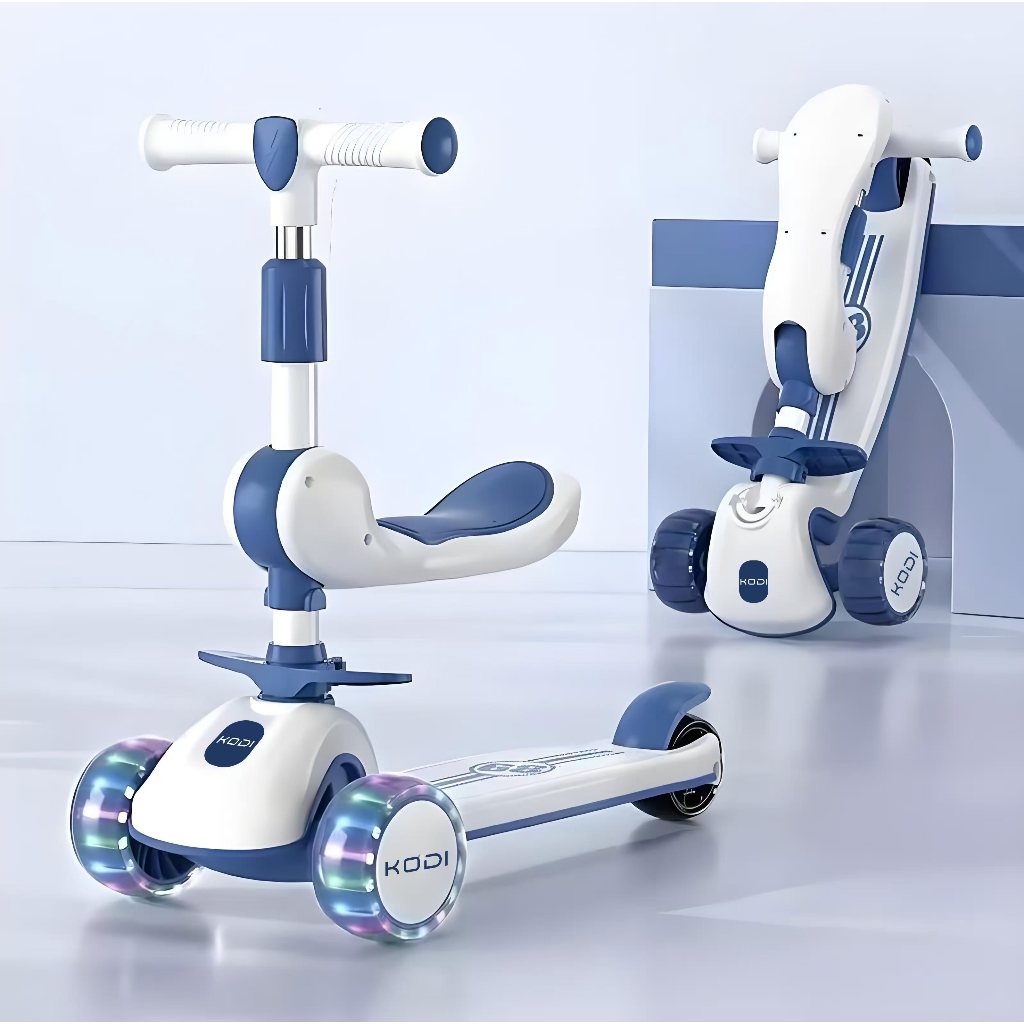 Patinete infantil dobrável 3 em 1 Assento e removível com LED e música suporta até 100 kg P15 | Shopee Brasil