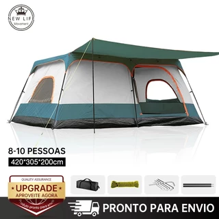8-10 Pessoas Barraca Camping Acampamento 420*305*200cm Impermeavel 2000mm em Oferta na Shopee