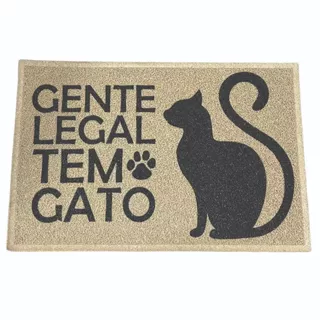 TAPETE PARA PORTA DECORATIVO DE GATO - 60X40