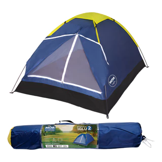 Barraca Camping Iglu Para 2 Pessoas Azul - Mor em Oferta na Shopee