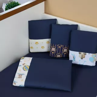 Jogo Lençol Berço Americano 2 Peças com Elástico Fronha 38 x 28 cm Microfibra em Oferta na Shopee