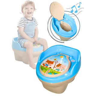 Troninho Infantil Musical 3x1 Penico Assento Redutor Criança Menino Menina Azul em Oferta na Shopee