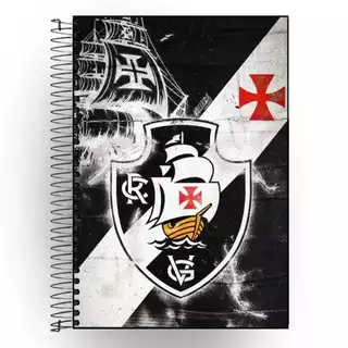 Caderno Personalizado Vasco da Gama | Capa Dura Plastificada | 1 a 20 Matérias | Escolar e Universitário | Envio Rápido