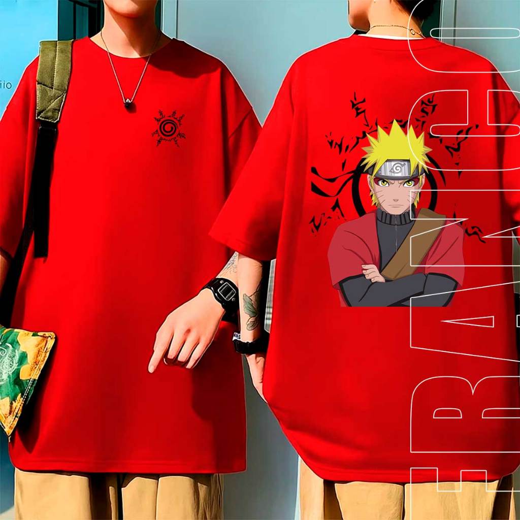Camiseta Oversized Anime Naruto Uzumaki Shipudden Sannin Sábio
