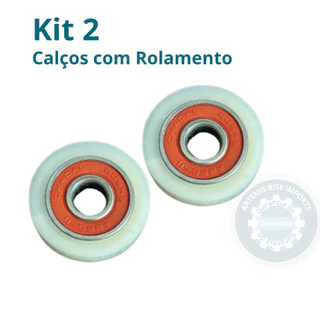 Kit 2 calços com rolamentos 608RS (29 mm), para substituição da bucha do motor ventilador Arno, Britânia, Mondial.