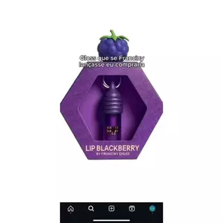 Gloss Labial Fran by Franciny Ehlke Lip Blackberry 5g Mirtilo Hidratante Protetor Chaveiro moda em Oferta na Shopee