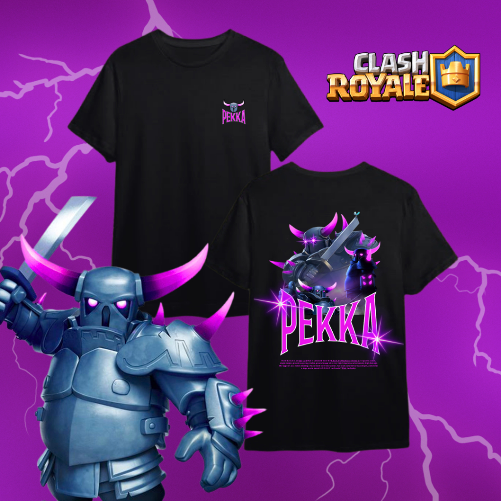 Camiseta Camisa Básica Unissex Clash Royale P.E.K.K.A 100% Algodão Confortável - Envio Imediato
