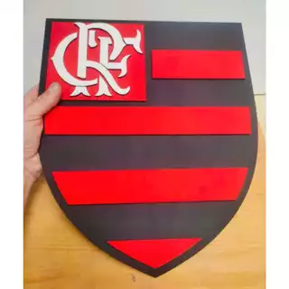 Quadro Flamengo em MDF 3D Artesanal – 40cm x 33cm de Altura com furaçao para aplicação