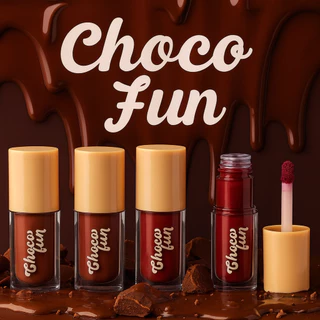 Choco Fun Lip Tint Gloss Cream  Fenzza, Brilho Labial Tint, com Alta Durabilidade em Oferta na Shopee