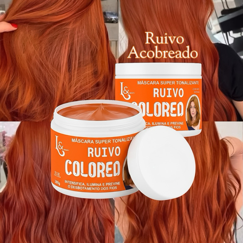 Super Tonalizante S/Amônia Ruivo Acobreado L&beauty 300g Colored ...