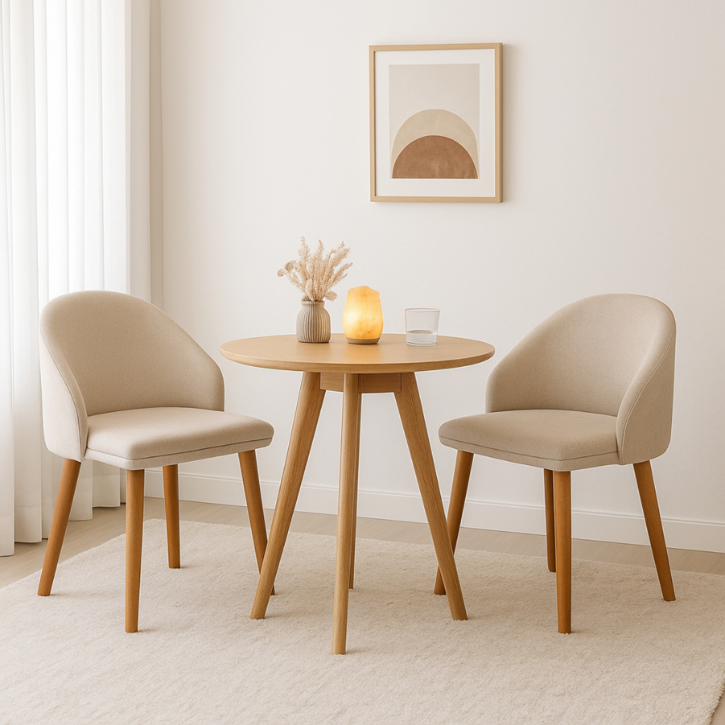 Kit2 Cadeira Diamante Linho Pés Madeira Sala Jantar