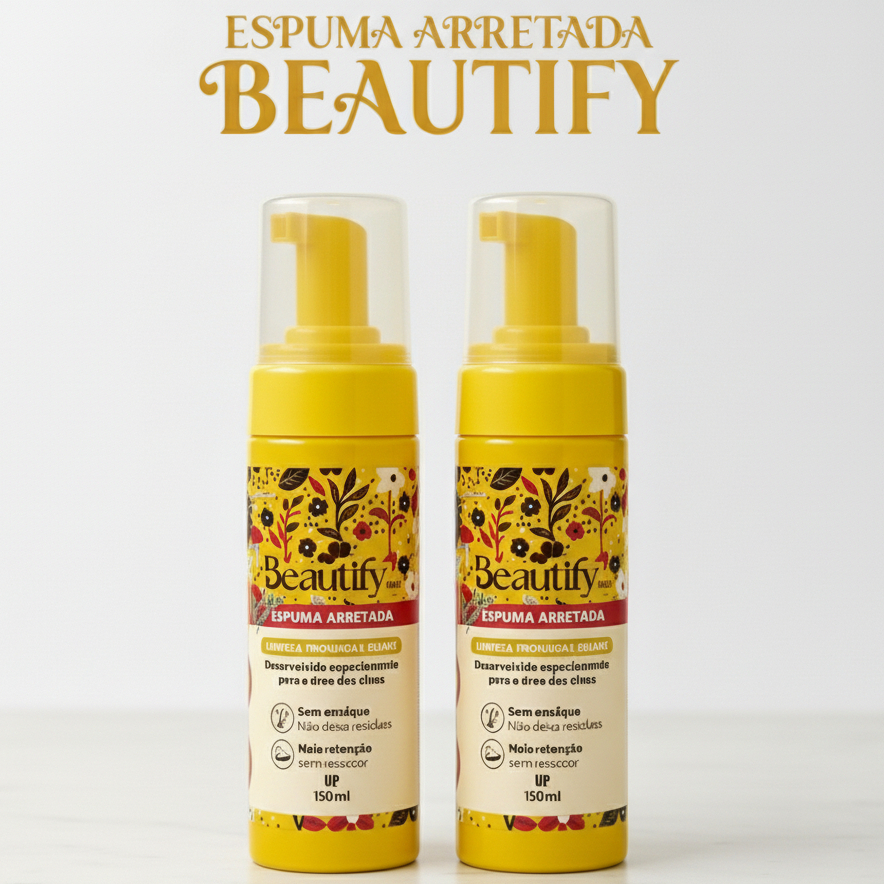 Espuma Arretada Beautify Mousse Shampoo Limpeza Facial Extensão De ...