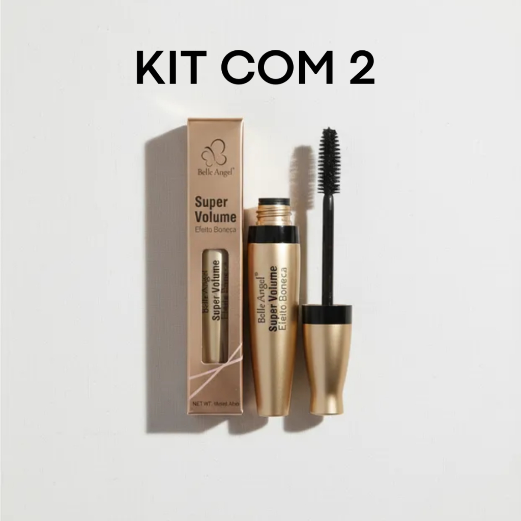 KIT COM 2 Máscaras de Cílios Super Volume Efeito Boneca Volume Intenso ...