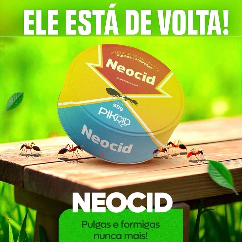 Neocid Pó 50g Latinha Pulgas e Formigas Piolhos Neocid Citromax ...