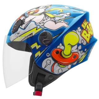 CAPACETE TORK - NEW LIBERTY THREE BAD BABY (AZUL BRILHAN) TAM 60
