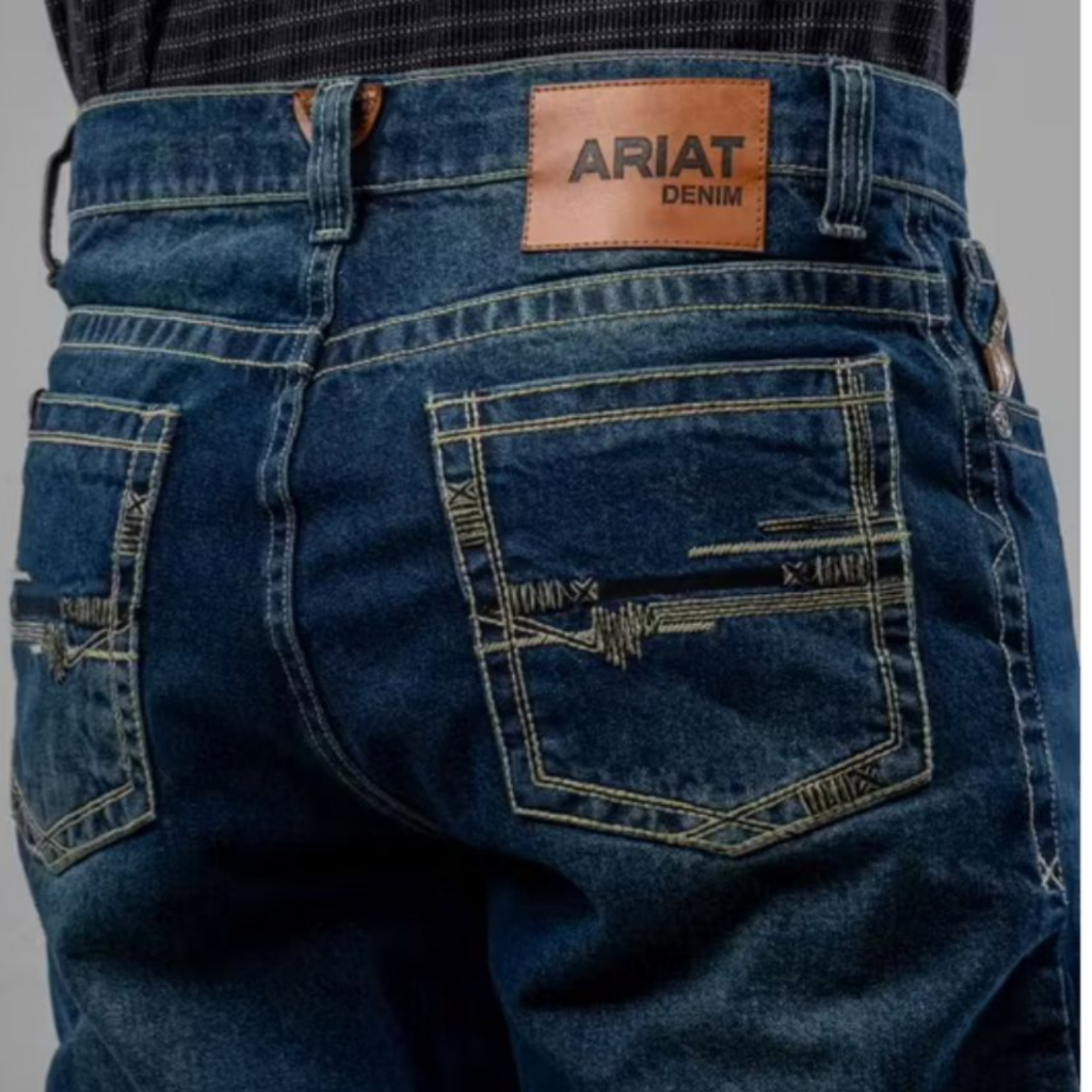 Calça Jeans Country Masculina Bordada Ariatt Tradicional Larga Calca ...
