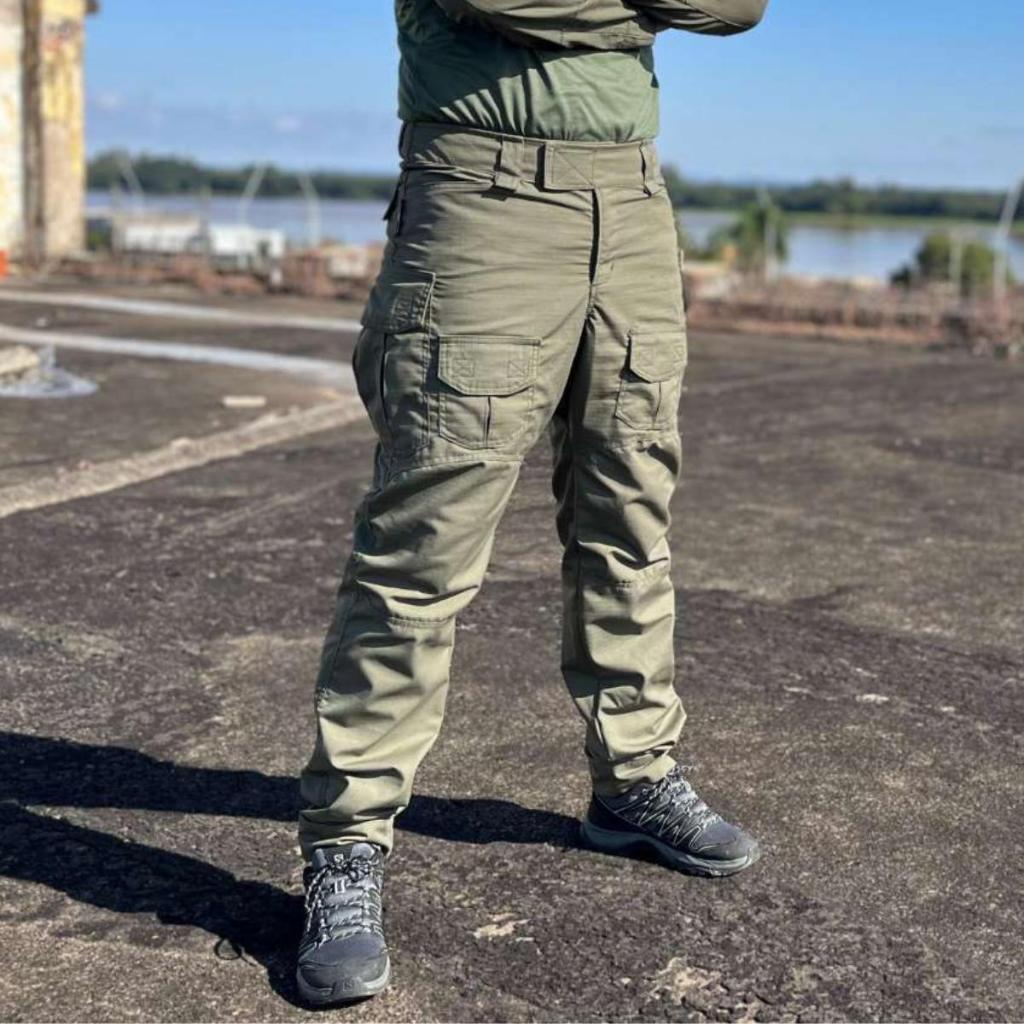 Calça Tática Masculina Operacional Verde Oliva Militar Cargo 8