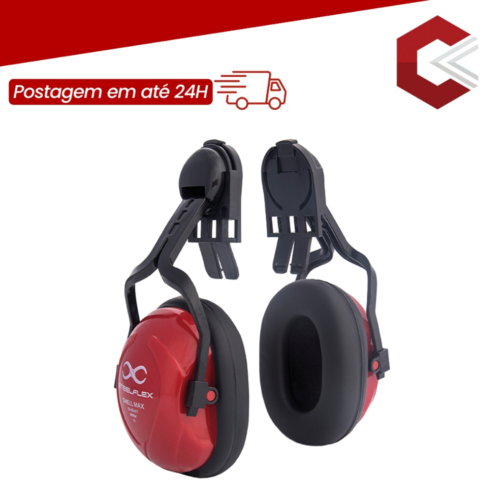 Kit Abafador Tipo Concha Proteção Auditiva Steelflex Shell Max 15dB ...