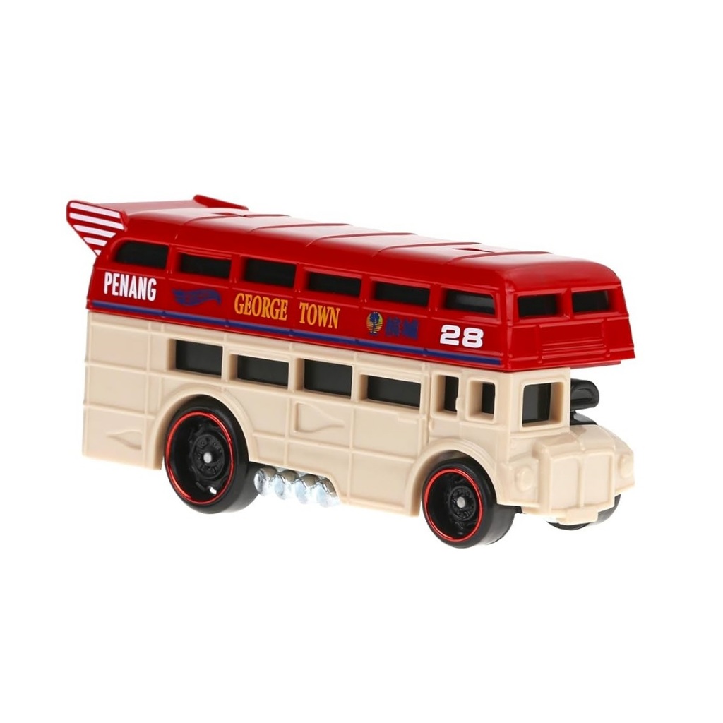 未開封　Hot Wheels Double Deck Bus バス ダイキャスト ônibus britânico de 2 andares British double deck bus busão inglês