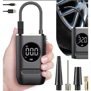 Compressor De Ar Lanterna Elétrico Portátil Digital Pneu Carro Moto Bicicleta Piscina Inflável Bola