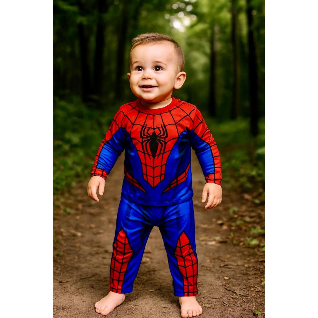 Fantasia Manga Longa Homem Aranha Bebe Fantasia Infantil Spider Man ...