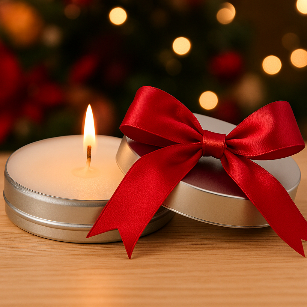 LEMBRANCINHAS LATINHA COM VELA AROMATICA NATAL KIT 50 UNID ou 30 sem personalizar dia dos mães em Oferta na Shopee