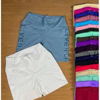 Short Fitness Poliamida Linha Premium Cintura Alta Zero Transparência